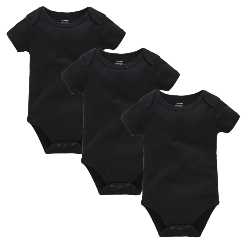 3 or 5-Pack Baby Bodysuits – Solid White Cotton Short Sleeve for 0–24 Months - Image 2