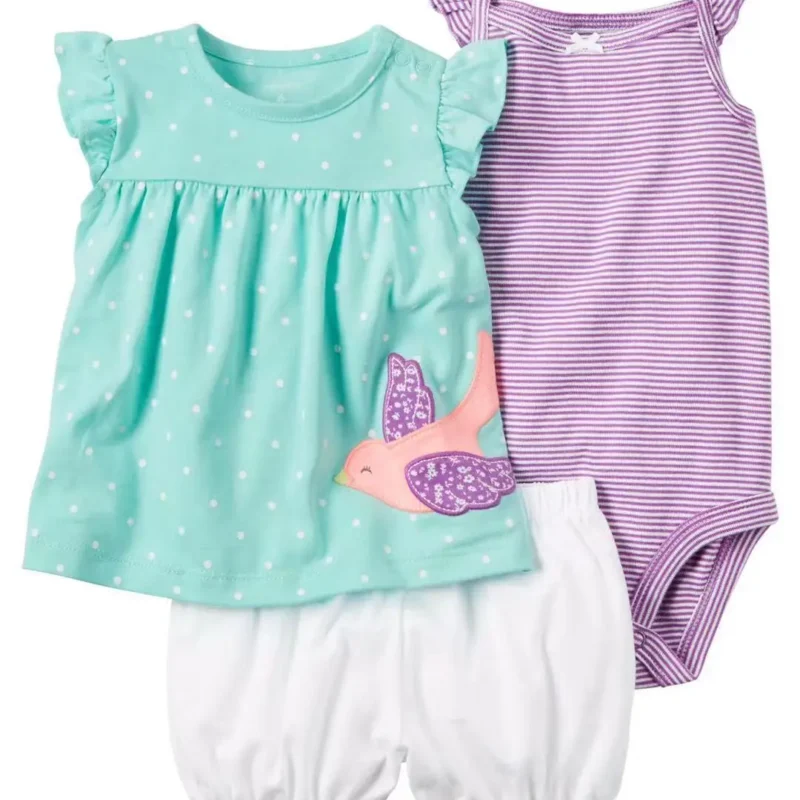 3-Piece Baby Girl Summer Outfit