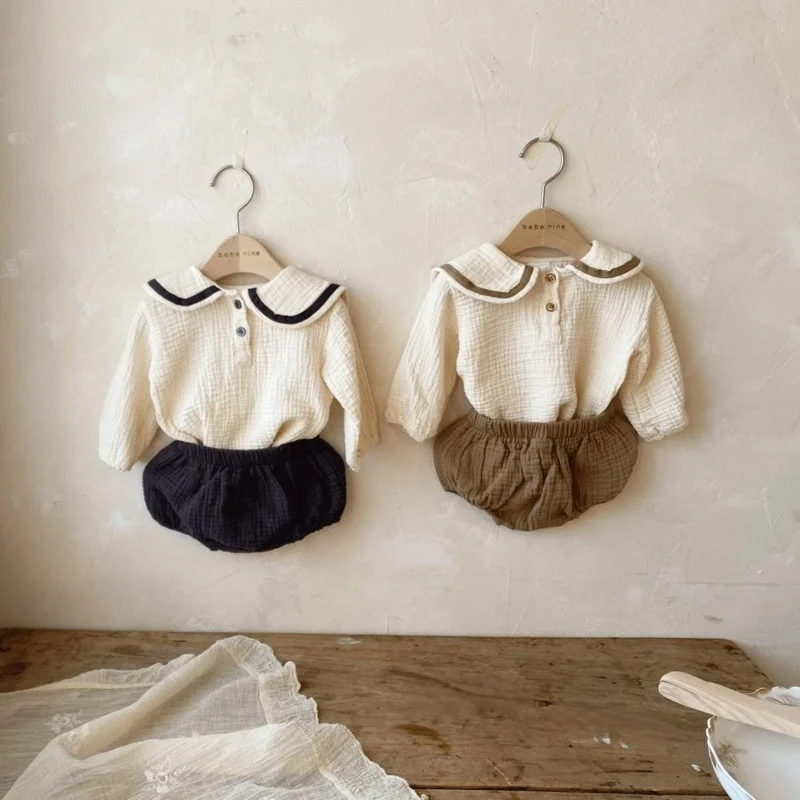 Newborn Baby Cotton Top & Pants Set – Autumn 2pcs - Image 4