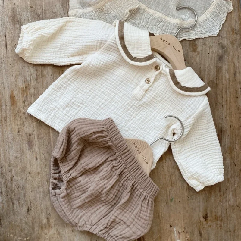 Newborn Baby Cotton Top & Pants Set – Autumn 2pcs - Image 5