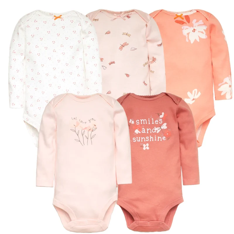 5-Pack Baby Bodysuits – 100% Cotton Newborn & Toddler Jumpsuit Set - Image 2