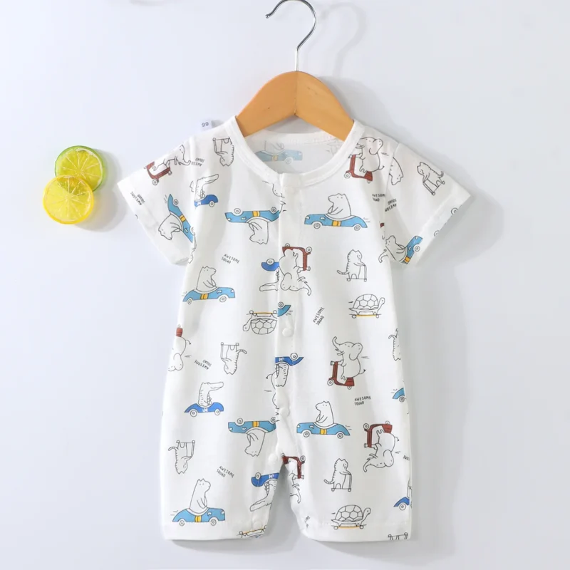 2024 Baby Cotton Onesie – Short Sleeve Romper (0-24M) - Image 4
