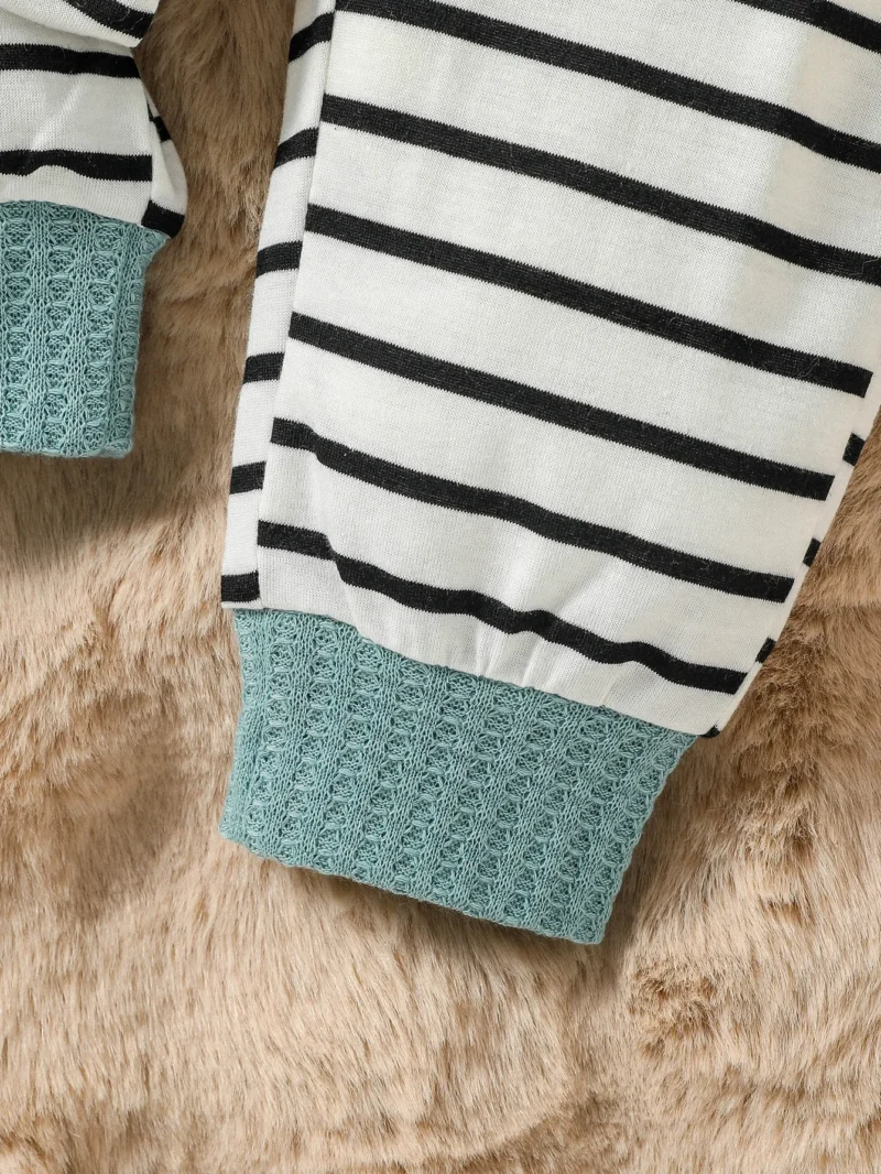 Baby Boys Waffle Long Sleeve & Plaid Pants Set - Image 5