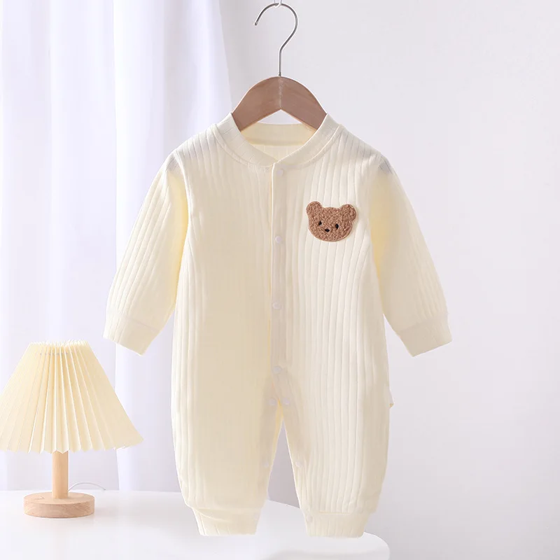 Baby Romper – Solid Color Cotton Bodysuit (0-24M)