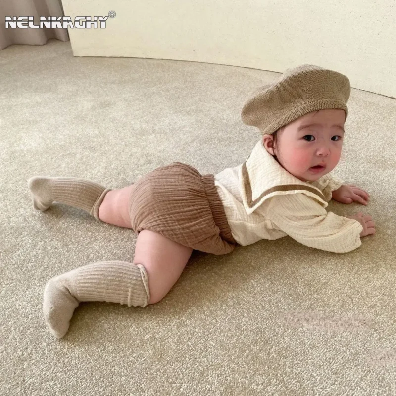 Newborn Baby Cotton Top & Pants Set – Autumn 2pcs