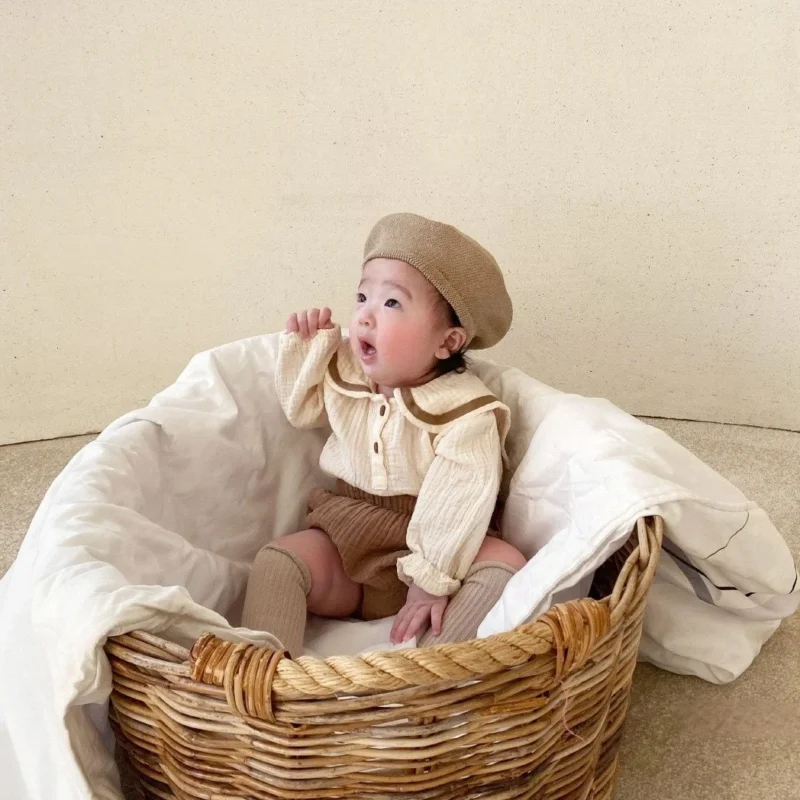 Newborn Baby Cotton Top & Pants Set – Autumn 2pcs - Image 2