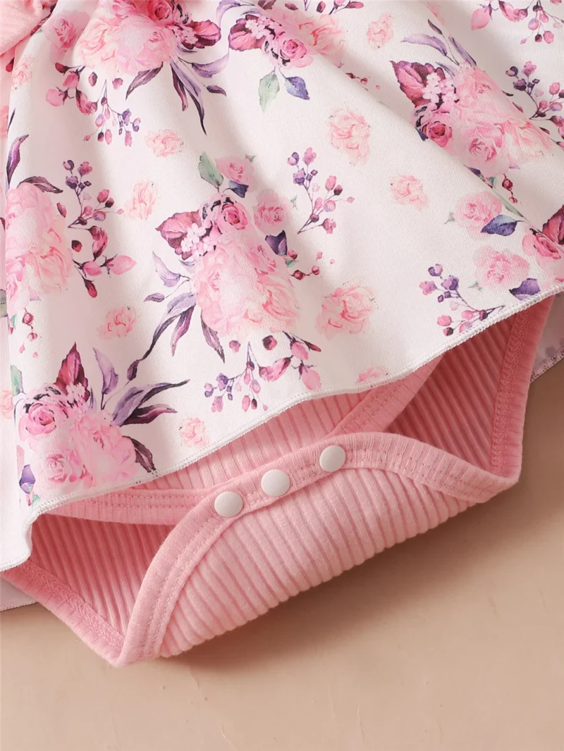 Baby Girl Floral Romper & Headband Set (0-18M) - Image 6
