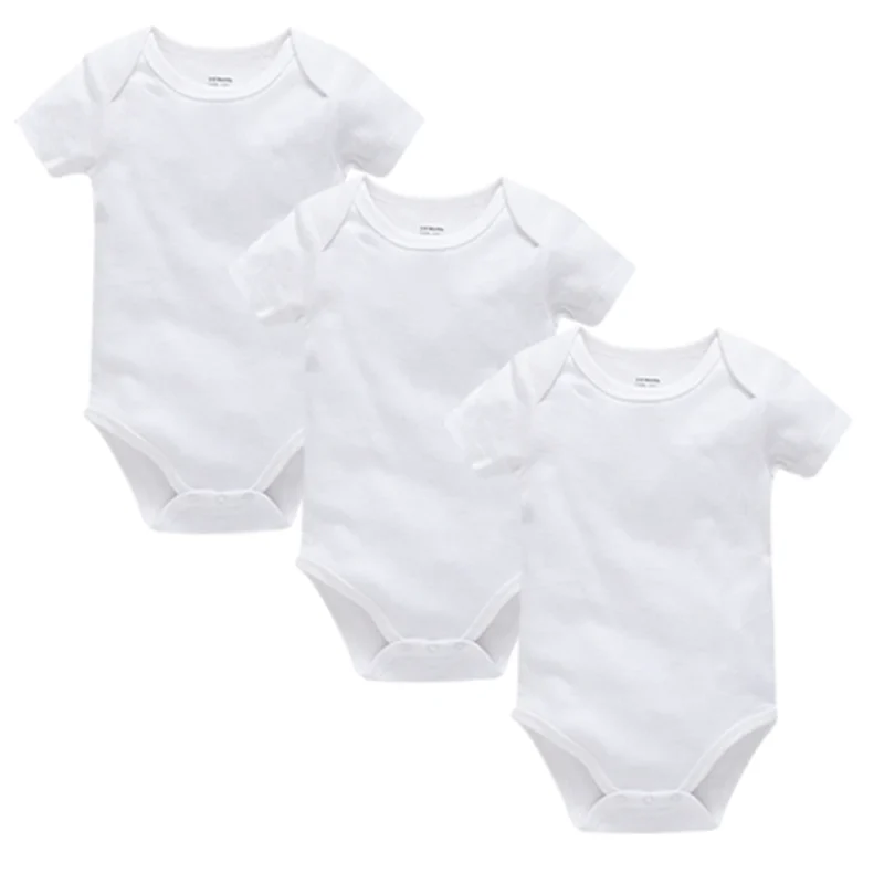 3 or 5-Pack Baby Bodysuits – Solid White Cotton Short Sleeve for 0–24 Months - Image 6