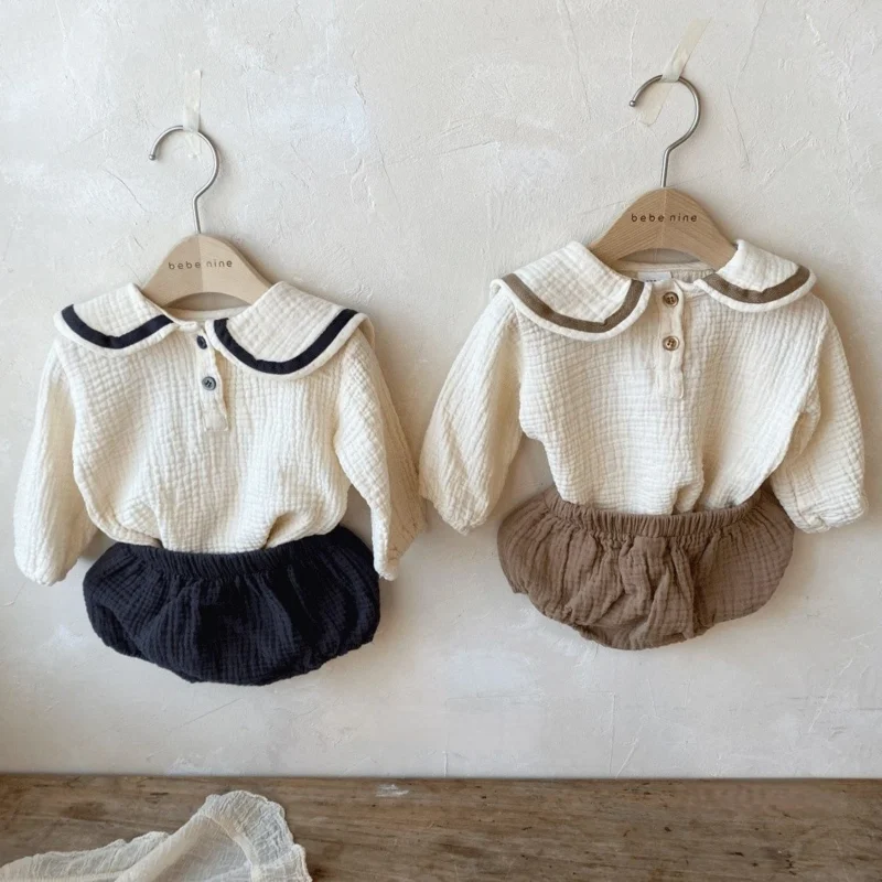 Newborn Baby Cotton Top & Pants Set – Autumn 2pcs - Image 3