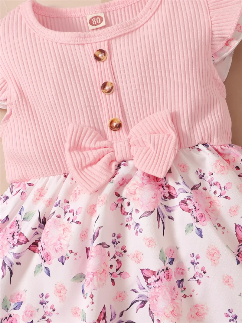 Baby Girl Floral Romper & Headband Set (0-18M) - Image 5