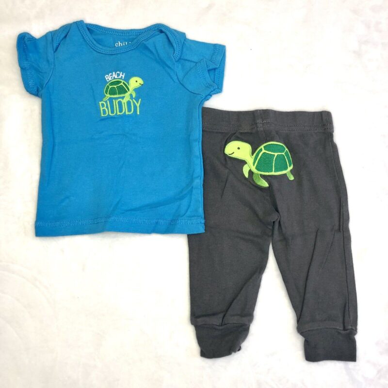 Carters Baby Size 0-3 Months 2 Piece Outfit Set Joggers Sweat Pants Layette